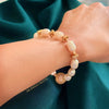 Noelle white freshwater pearl and gold bracelet