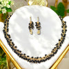 Asna black onyx cluster necklace