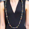 Madison luxe necklace with grey pearls and gemstones