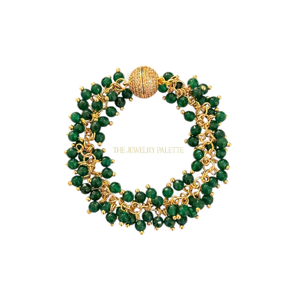 Asna emerald green gemstone bracelet