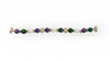 Sophia emerald, amethyst and freshwater pearl bracelet with clasp