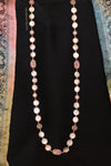 Serena pink coin pearl necklace with rose gold multicolored gemstones - The Jewelry Palette