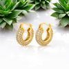 Lea zircon gold hoop earrings