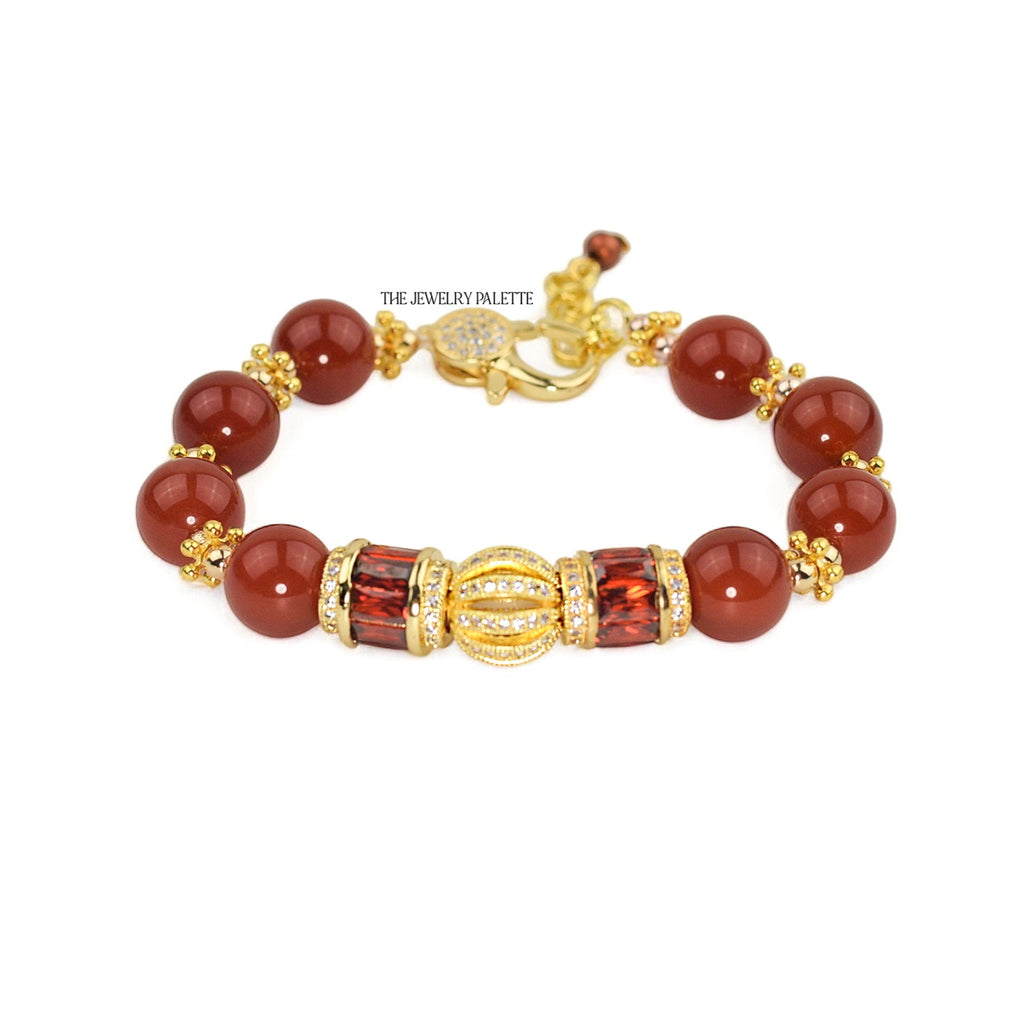 Maeve carnelian and gold bracelet