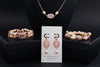 Juliette shimmering rose gold earrings with pink pearl drops