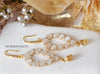 Yara white stones with gold edged citrine drop earrings