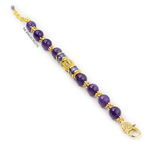 Maeve amethyst and gold bracelet