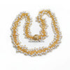 Asna white pearl cluster necklace