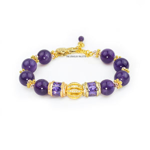 Maeve amethyst and gold bracelet