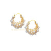 Ela white pearl hoop earrings