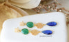 Penelope green and blue gemstone with filigree earrings - The Jewelry Palette