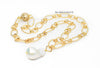 Valerie link chain necklace with baroque pearl pendant - The Jewelry Palette