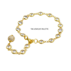 Kiara zircon studded chain bracelet - The Jewelry Palette