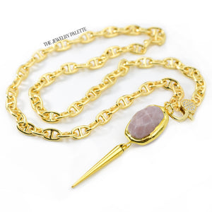 Audrey chain necklace with gold accents - The Jewelry Palette