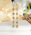 Kiara zircon studded chain drop earrings - The Jewelry Palette