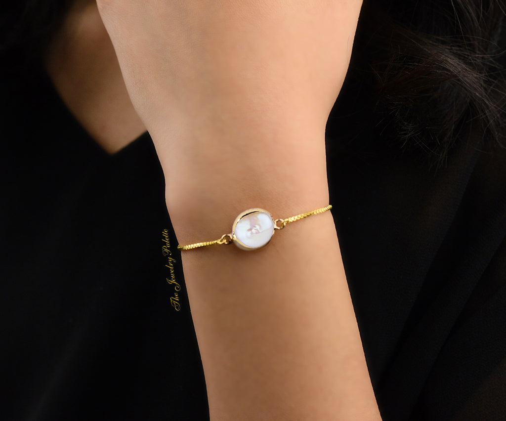 Ivy pearl adjustable bracelet - The Jewelry Palette