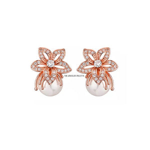 Fleur pearl stud earrings - The Jewelry Palette