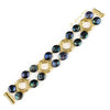 Aurora navy blue coin pearls and filigree bracelet - The Jewelry Palette