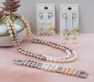 Belle lustrous multicolor freshwater pearl drop earrings - The Jewelry Palette