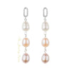 Belle lustrous multicolor freshwater pearl earrings - The Jewelry Palette
