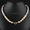 Belle multicolor freshwater pearl single tier necklace - The Jewelry Palette