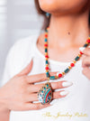 Catalina multi gemstone pendant choker necklace - The Jewelry Palette