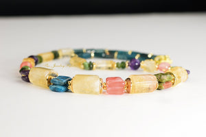 Cora citrine and multi gemstone choker necklace - The Jewelry Palette