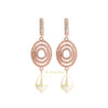 Hira shimmering rose gold pearl drop earrings - The Jewelry Palette