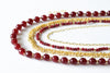 Irene luxurious maroon and gold four tier necklace - The Jewelry Palette