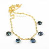 Isla green coin pearl and gold chain choker necklace - The Jewelry Palette