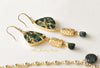 Lucia green and gold gemstone earrings - The Jewelry Palette