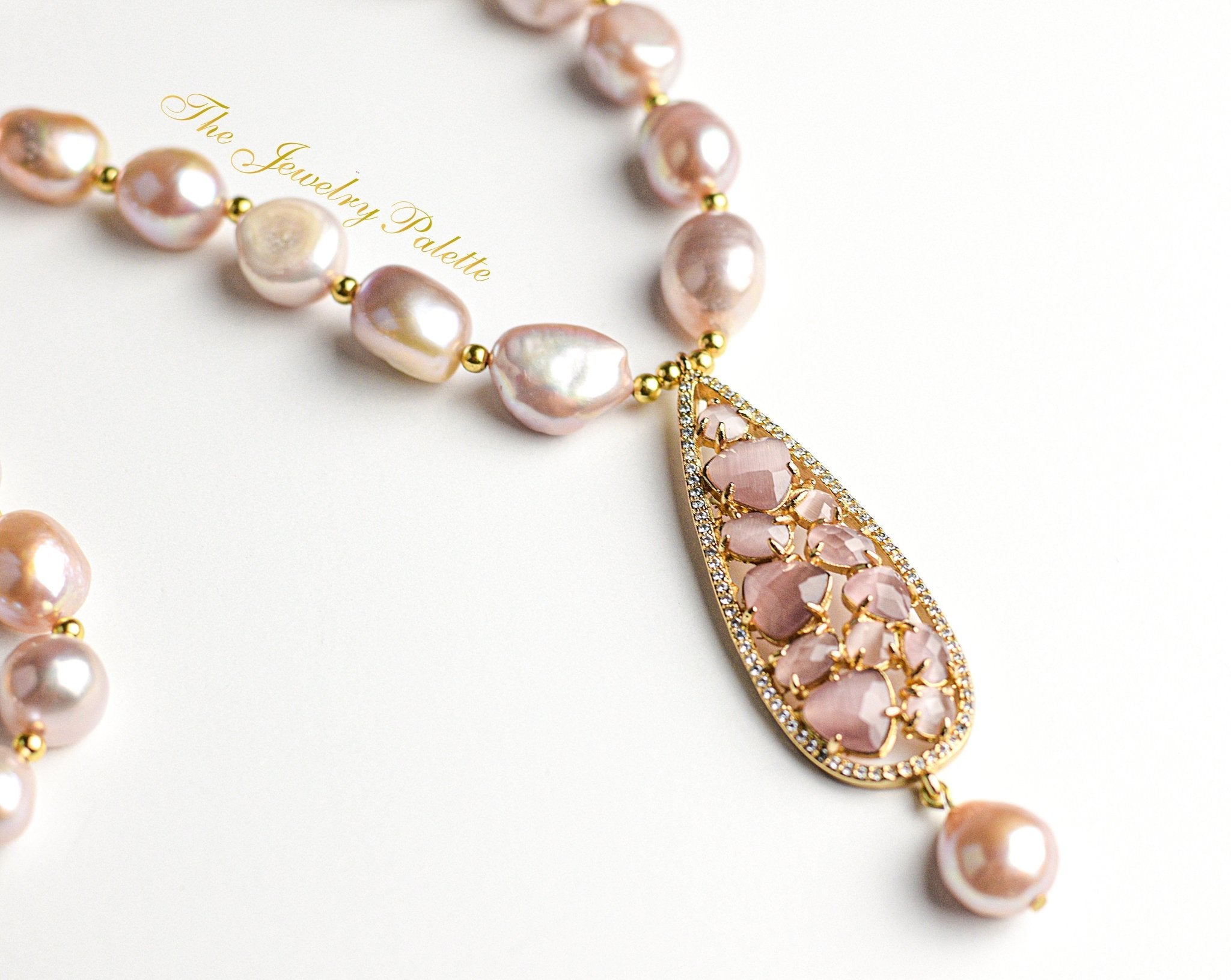 Lavender Large Pearls Jewellery Set – Maharani
