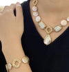 Sienna ivory coin pearls and filigree bracelet - The Jewelry Palette