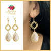 Sienna ivory coin pearls and filigree earrings - The Jewelry Palette