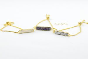 Stella multicolor adjustable druzy bracelets - The Jewelry Palette