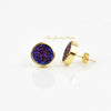 Stella multicolor druzy stud earrings - The Jewelry Palette