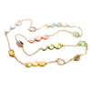 Tasha multicolor baroque coin pearl with gold chain necklace - The Jewelry Palette