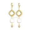 Zara gold filigree and square freshwater pearl drop earrings - The Jewelry Palette